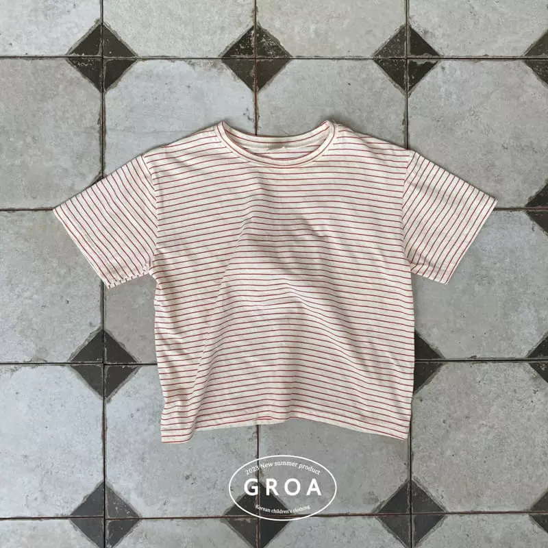 Groa - Korean Children Fashion - #kidsstore - Summer Stripes Tee - 6