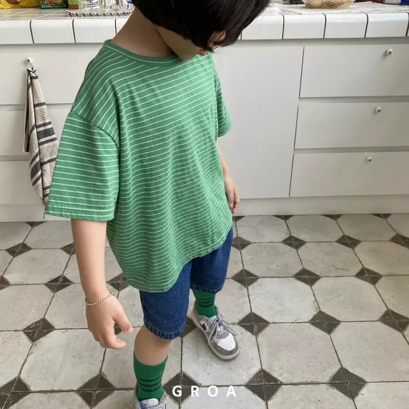 Groa - Korean Children Fashion - #kidzfashiontrend - Summer Stripes Tee - 9