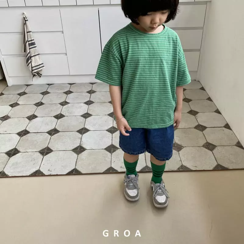 Groa - Korean Children Fashion - #magicofchildhood - Summer Stripes Tee - 12
