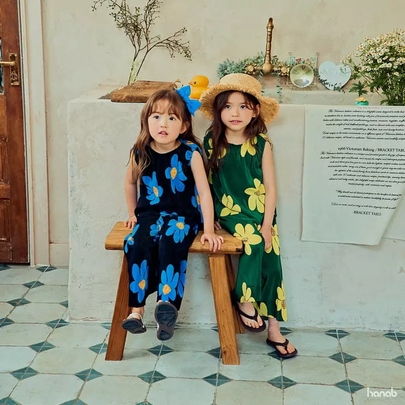 Hanab - Korean Children Fashion - #discoveringself - Big Flower Top Bottom Set - 4