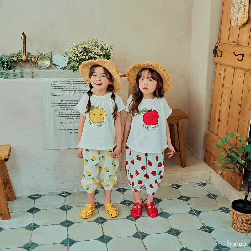 Hanab - Korean Children Fashion - #kidsstore - Big Apple Top Bottom Set - 5