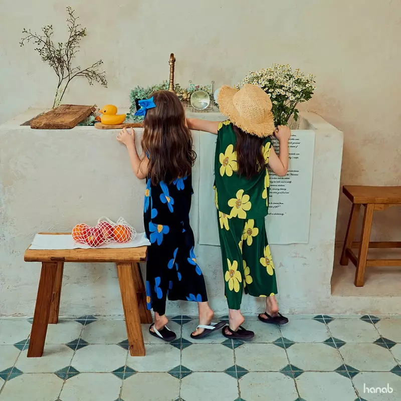 Hanab - Korean Children Fashion - #magicofchildhood - Big Flower Top Bottom Set - 10