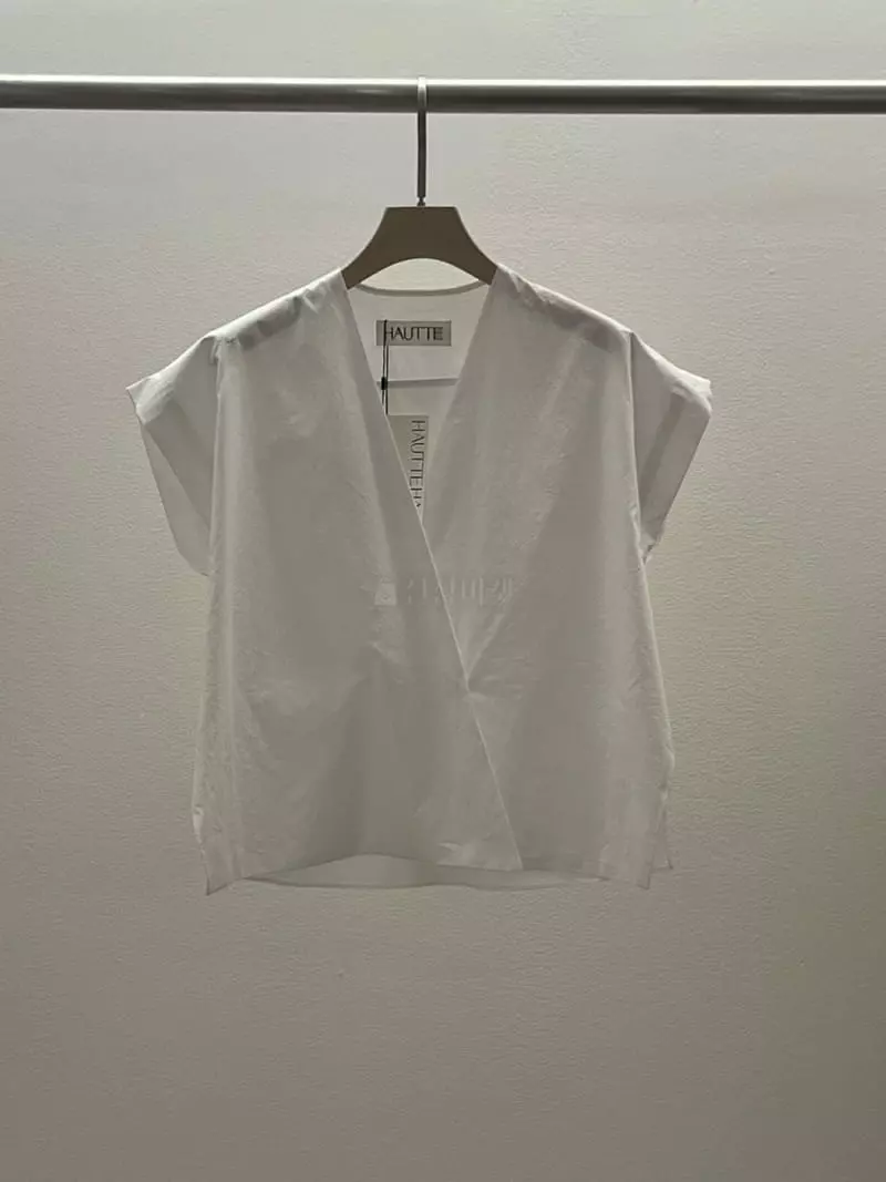 Hautte - Korean Women Fashion - #romanticstyle - Wrap Sleeveless Blouse - 6