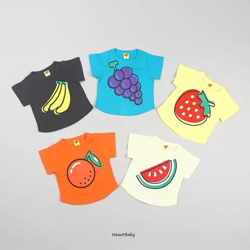 Heart Baby - Korean Children Fashion - #childofig - Fruit Top Bottom Set - 4