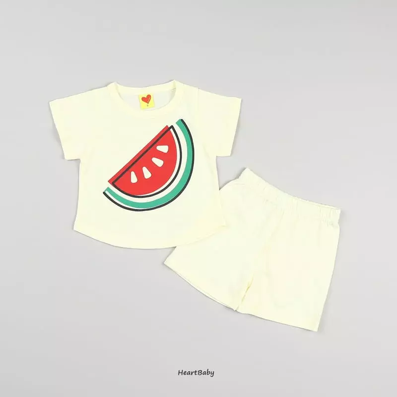 Heart Baby - Korean Children Fashion - #designkidswear - Fruit Top Bottom Set - 5