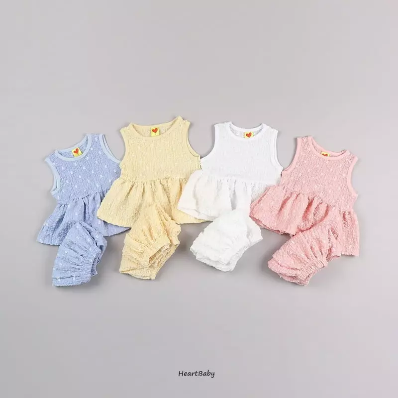 Heart Baby - Korean Children Fashion - #fashionkids - Popcorn Top Bottom Set - 6