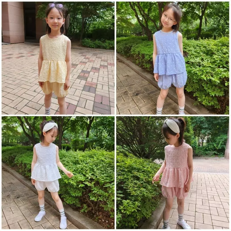 Heart Baby - Korean Children Fashion - #kidsshorts - Popcorn Top Bottom Set - 7