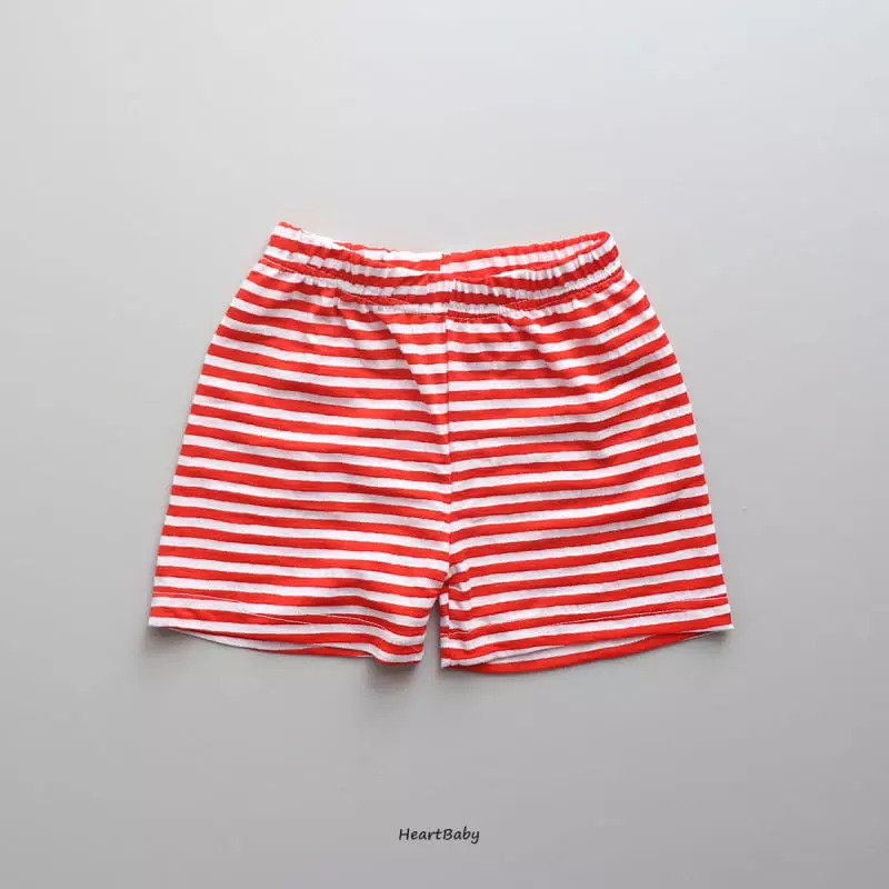 Heart Baby - Korean Children Fashion - #kidsstore - Stripes Sleeveless Top Bottom Set - 3