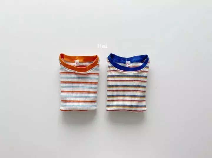 Hei - Korean Children Fashion - #kidsshorts - Strips Tee - 2
