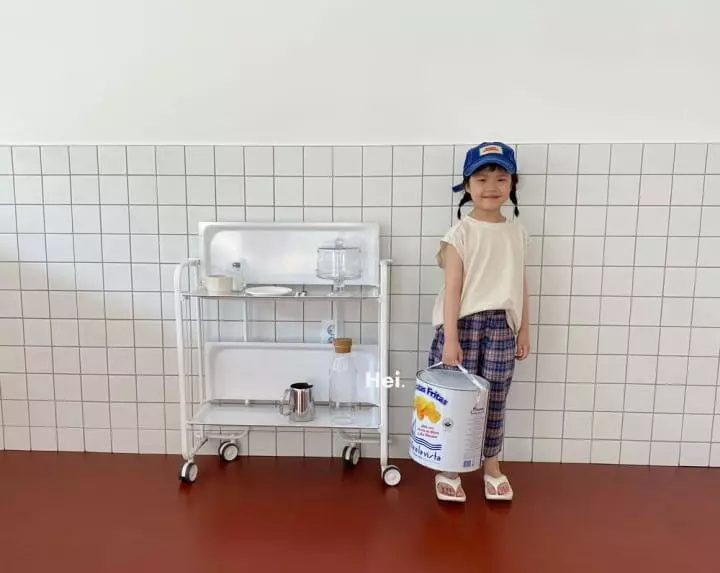Hei - Korean Children Fashion - #kidsstore - Check Hoodle Cropped Pants - 6
