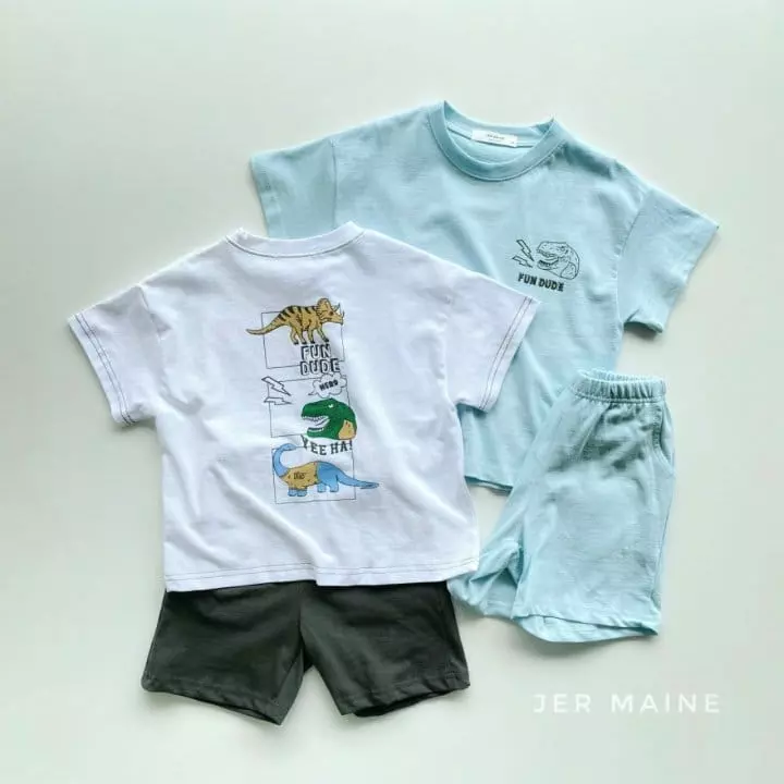 Jermaine - Korean Children Fashion - #discoveringself - Dino Top Bottom Set - 6