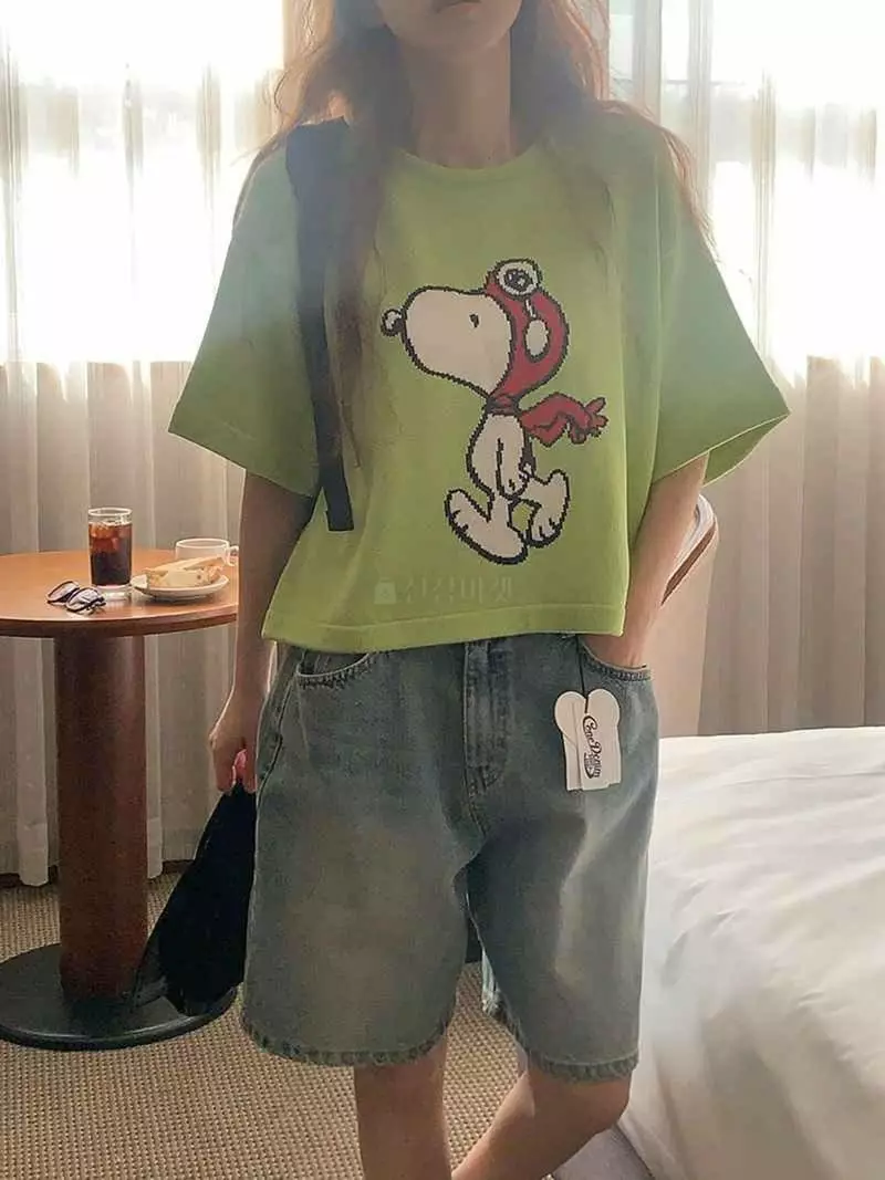 Jkichi - Korean Women Fashion - #momslook - Snup Crop Tee - 5