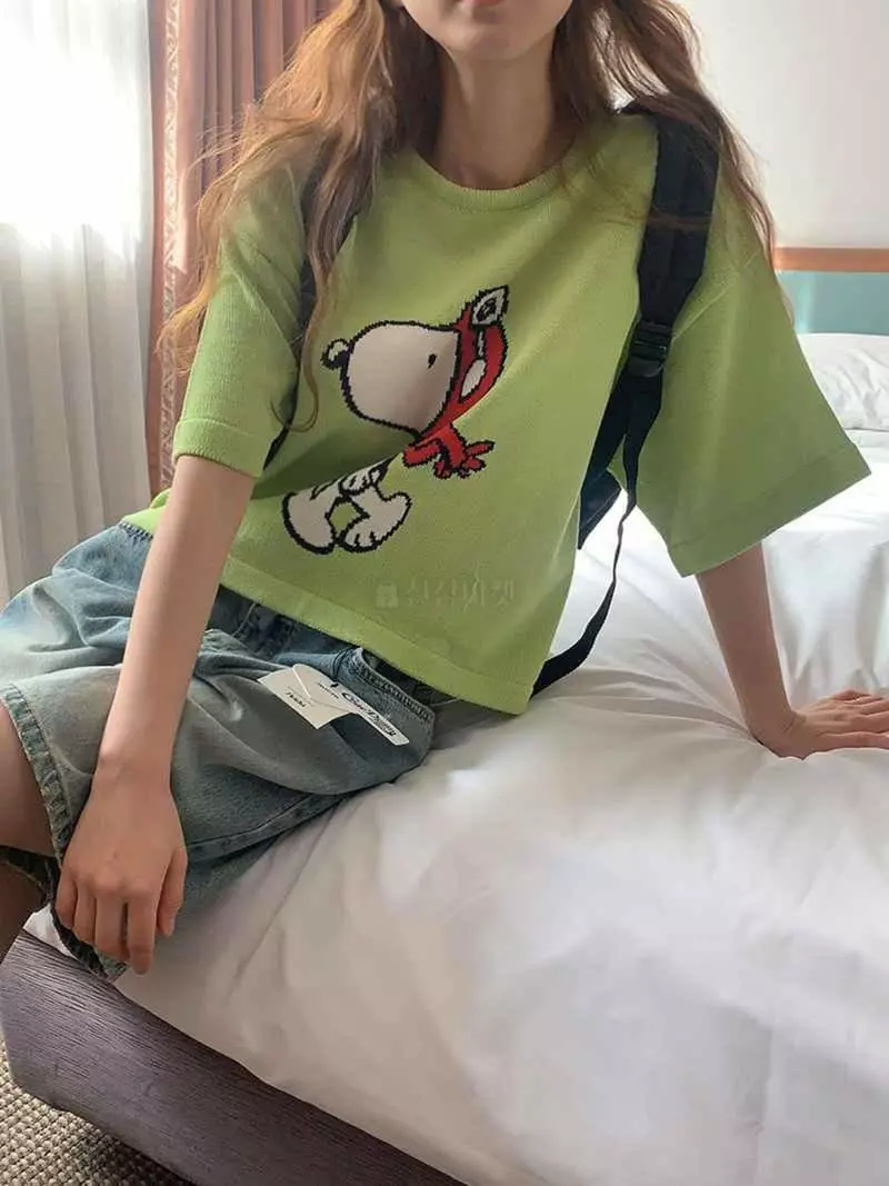 Jkichi - Korean Women Fashion - #momslook - Snup Crop Tee - 7