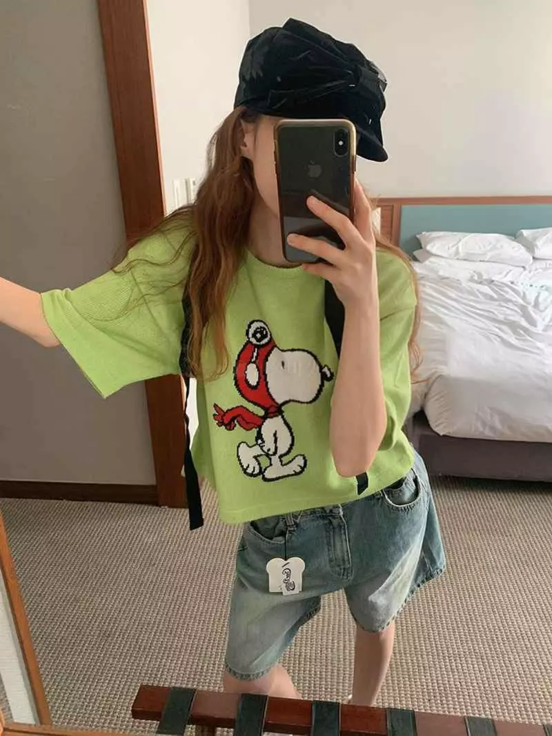 Jkichi - Korean Women Fashion - #momslook - Snup Crop Tee - 9