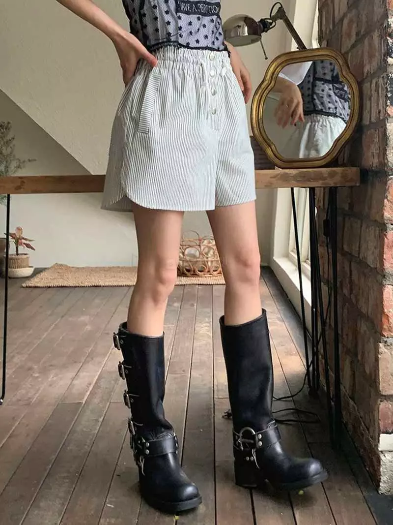 Jkichi - Korean Women Fashion - #momslook - Marine Shorts - 12