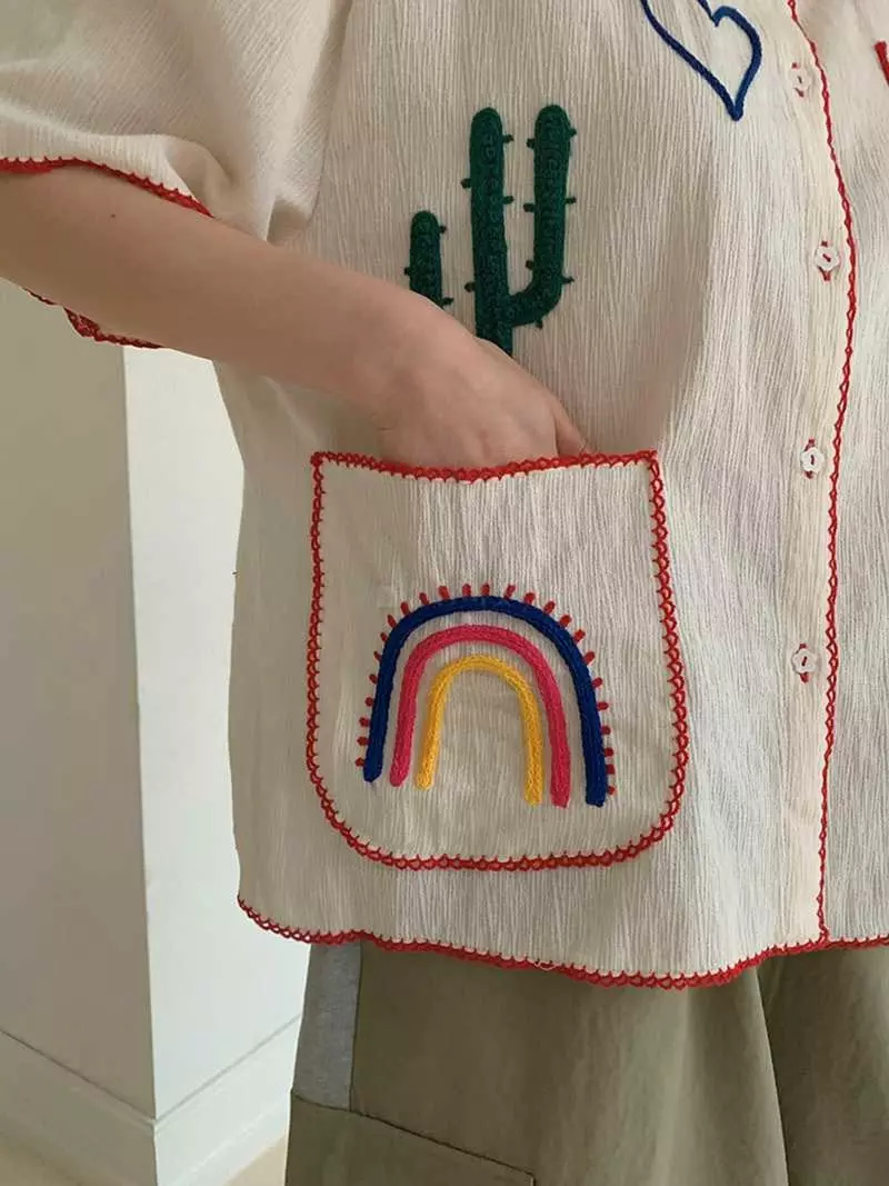 Jkichi - Korean Women Fashion - #momslook - Letter Shirt - 3