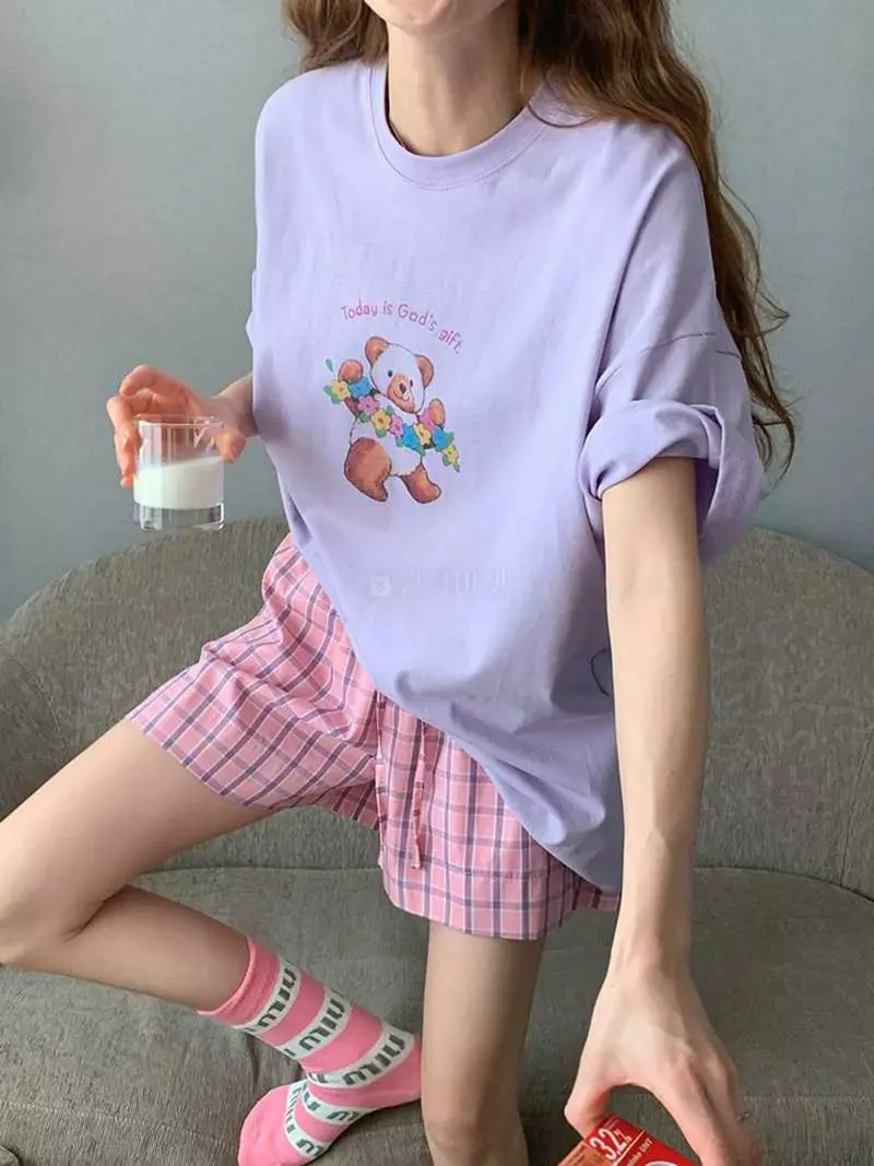 Jkichi - Korean Women Fashion - #momslook - Gift Bear Tee - 2