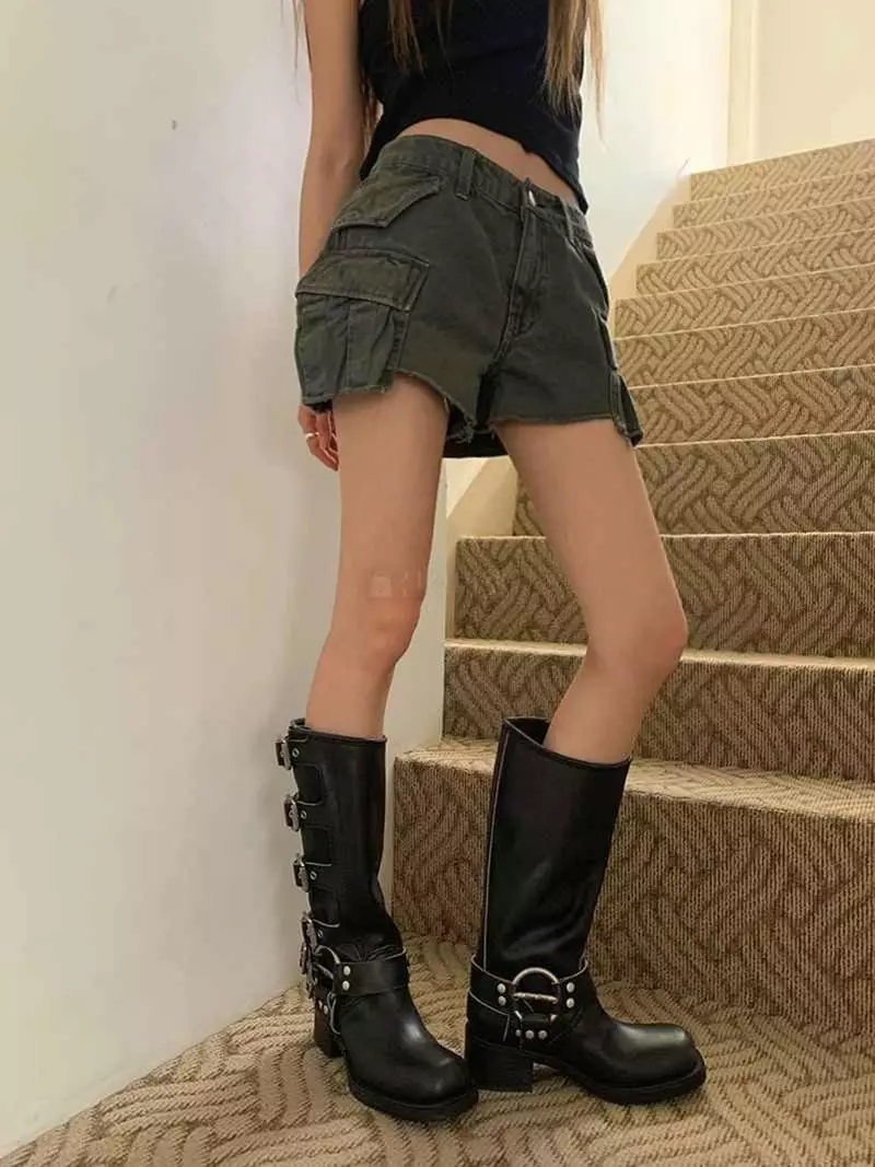 Jkichi - Korean Women Fashion - #momslook - 900 Cargo Shorts - 4