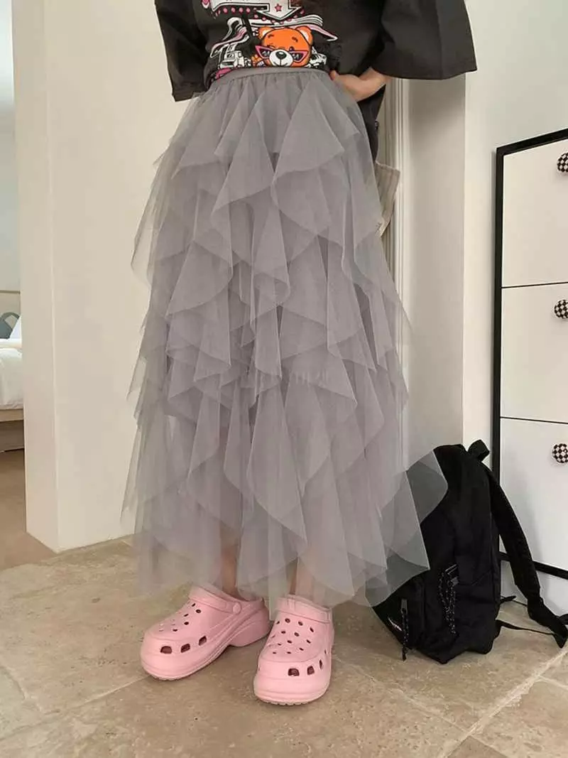 Jkichi - Korean Women Fashion - #momslook - Wave Skirt - 11