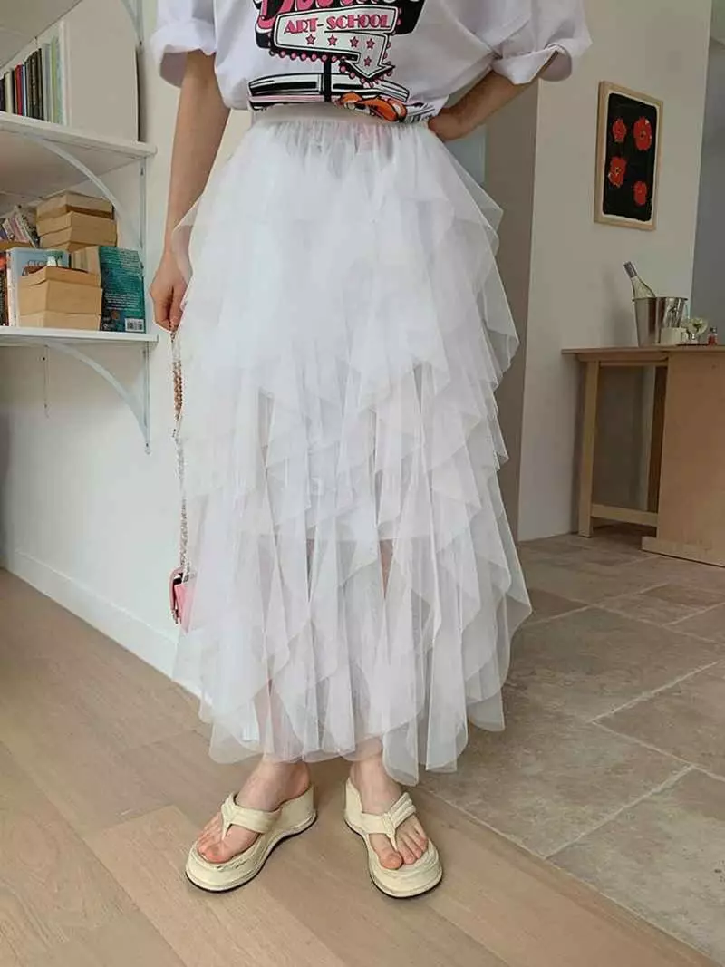 Jkichi - Korean Women Fashion - #momslook - Wave Skirt - 9
