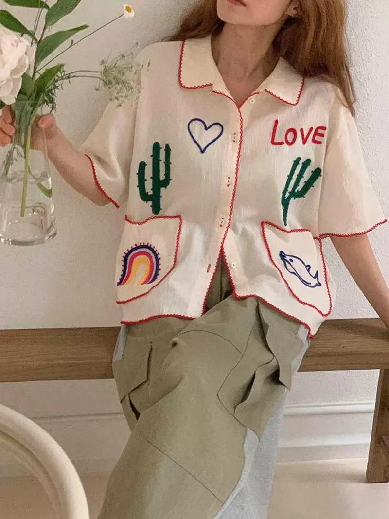 Jkichi - Korean Women Fashion - #pursuepretty - Letter Shirt - 11