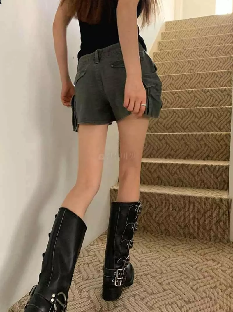 Jkichi - Korean Women Fashion - #pursuepretty - 900 Cargo Shorts - 8
