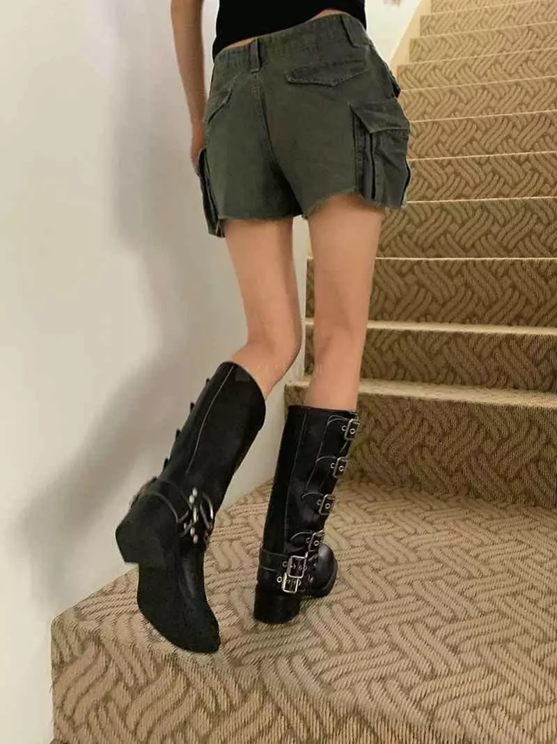 Jkichi - Korean Women Fashion - #restrostyle - 900 Cargo Shorts - 9