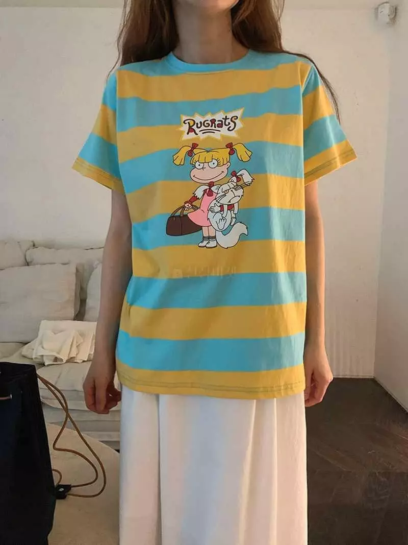 Jkichi - Korean Women Fashion - #restrostyle - Col Lovey Tee - 9