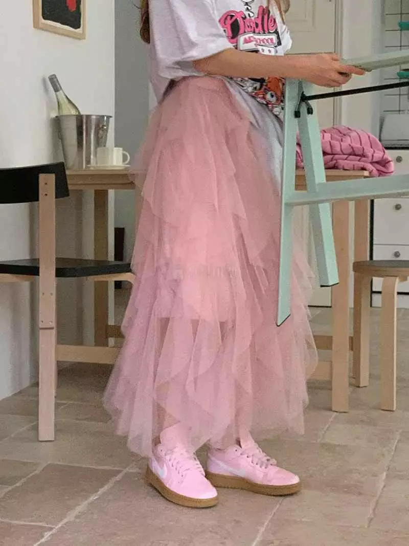 Jkichi - Korean Women Fashion - #pursuepretty - Wave Skirt - 4