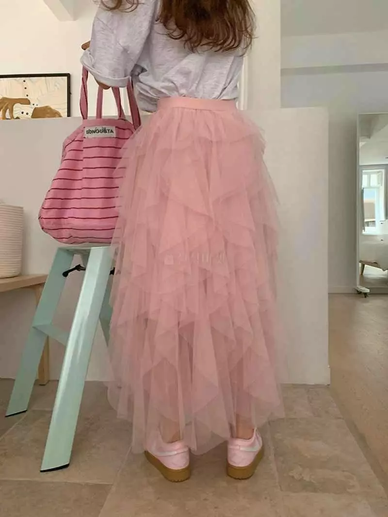 Jkichi - Korean Women Fashion - #romanticstyle - Wave Skirt - 5