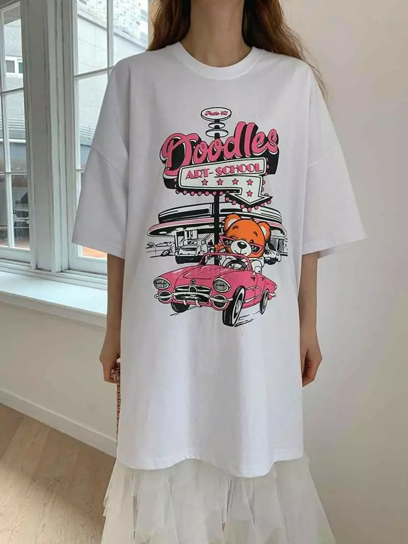 Jkichi - Korean Women Fashion - #shopsmall - Car Bear Tee - 8