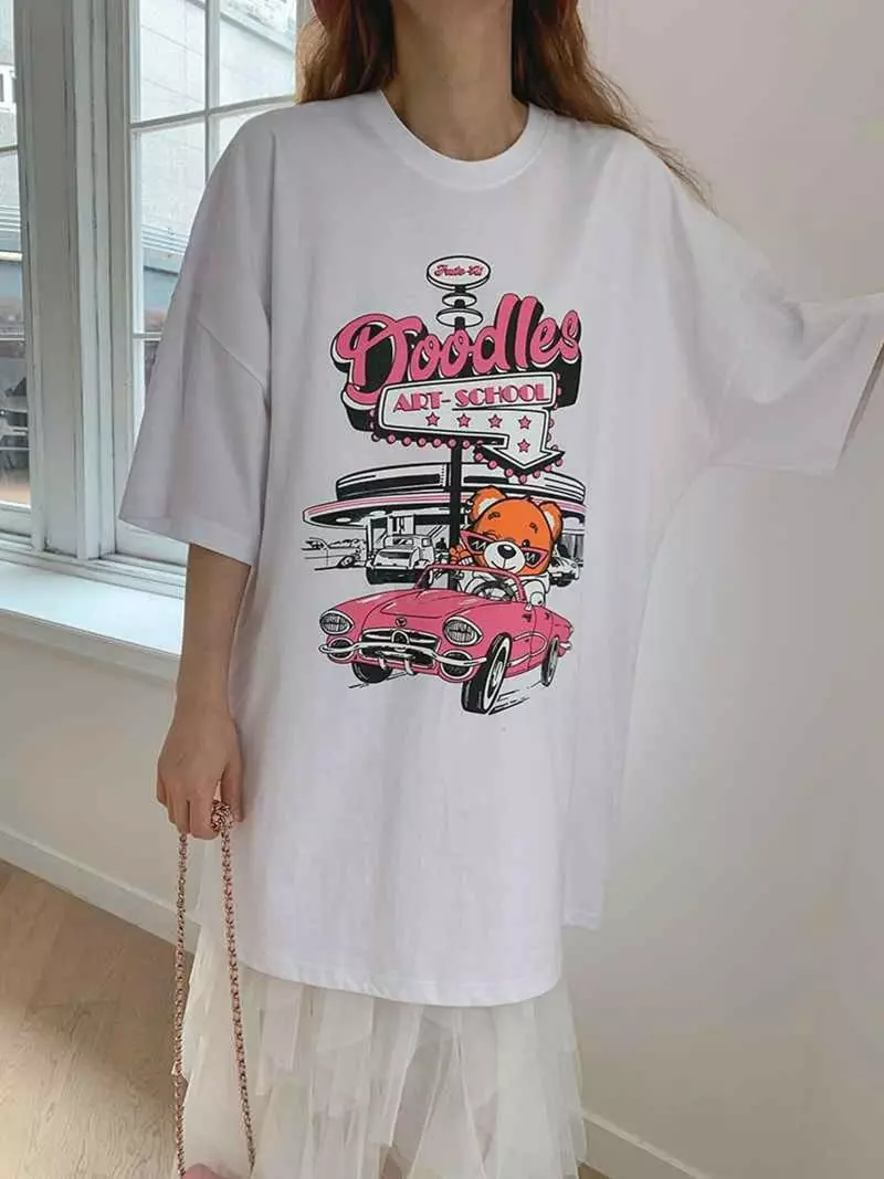 Jkichi - Korean Women Fashion - #thatsdarling - Car Bear Tee - 9