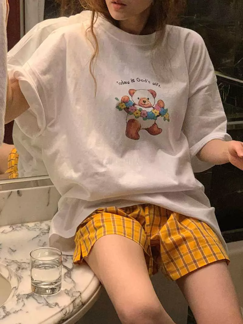 Jkichi - Korean Women Fashion - #vintagekidsstyle - Gift Bear Tee - 9