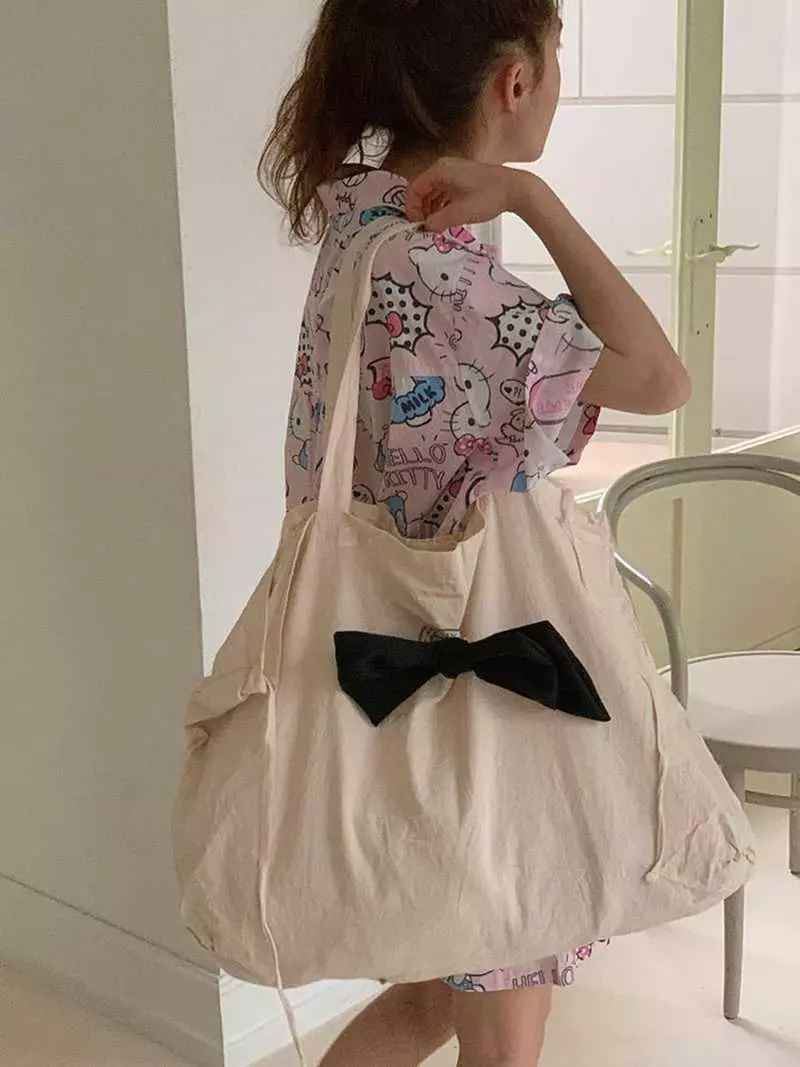 Jkichi - Korean Women Fashion - #vintagekidsstyle - Kitch Eco Bag - 9