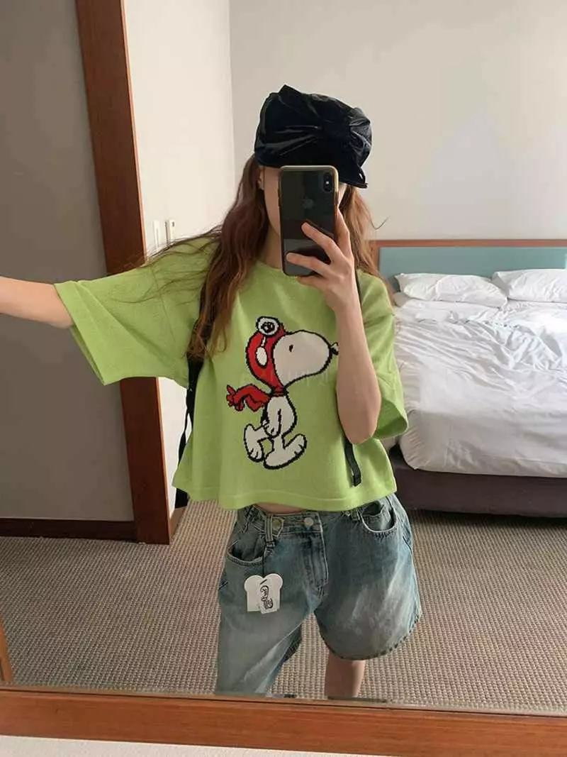 Jkichi - Korean Women Fashion - #womensfashion - Snup Crop Tee - 8