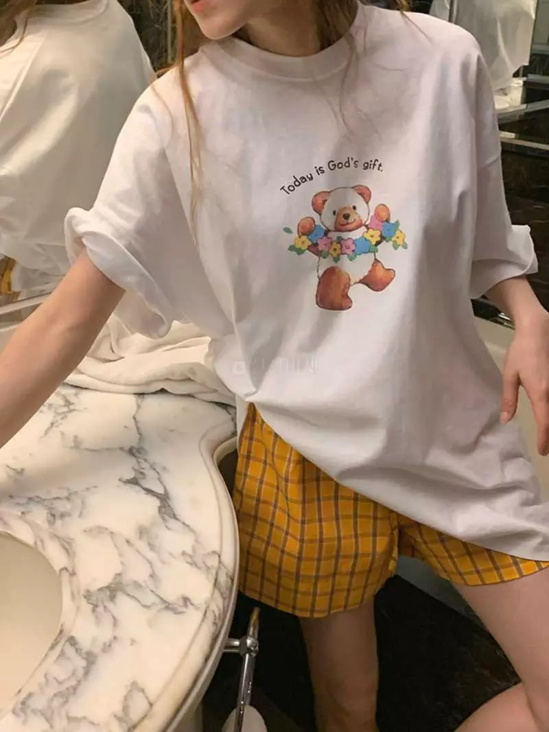 Jkichi - Korean Women Fashion - #womensfashion - Gift Bear Tee - 7