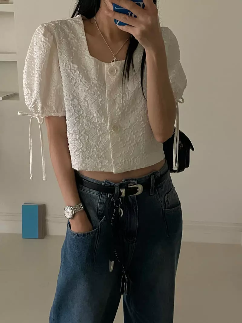 Kare - Korean Women Fashion - #momslook - Jacquard Blouse - 6
