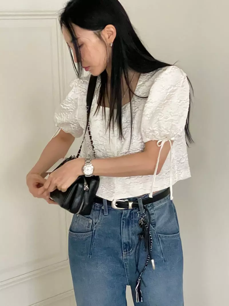 Kare - Korean Women Fashion - #momslook - Jacquard Blouse - 8
