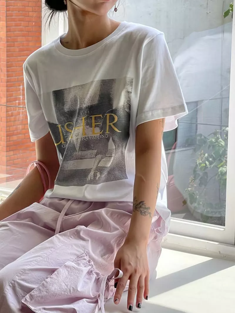 Kare - Korean Women Fashion - #momslook - Usher Tee - 2