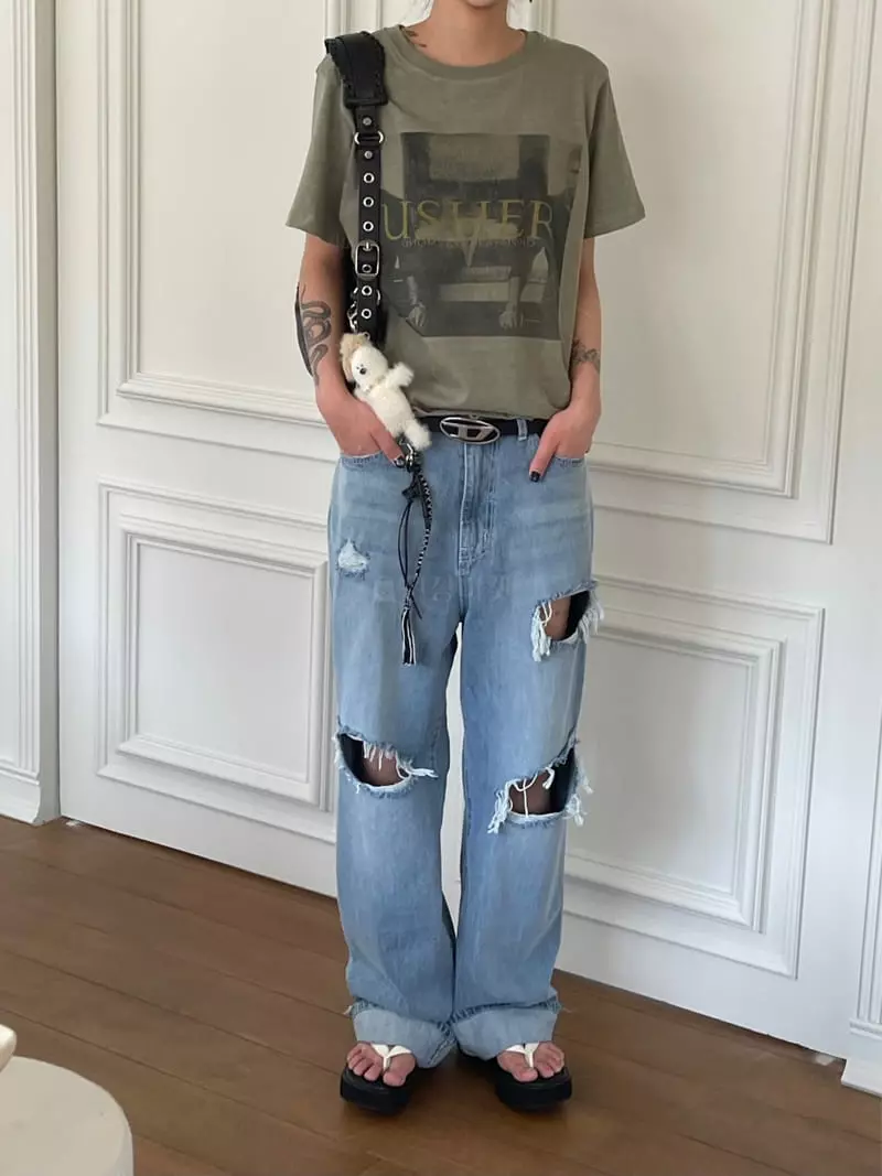 Kare - Korean Women Fashion - #momslook - Usher Tee - 8