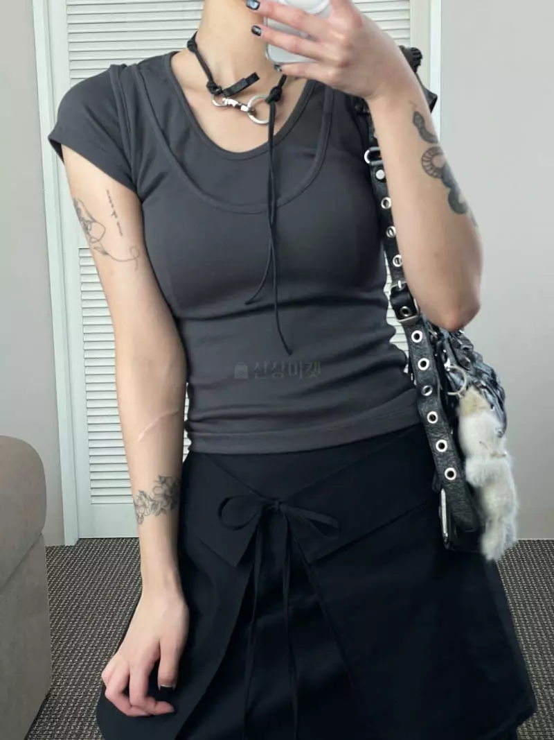 Kare - Korean Women Fashion - #momslook - Art Tee Set - 8