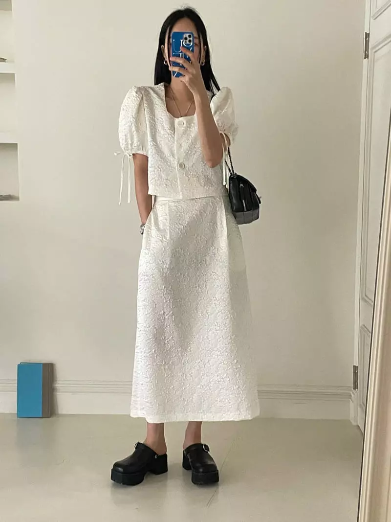 Kare - Korean Women Fashion - #womensfashion - Jacquard Skirt - 6