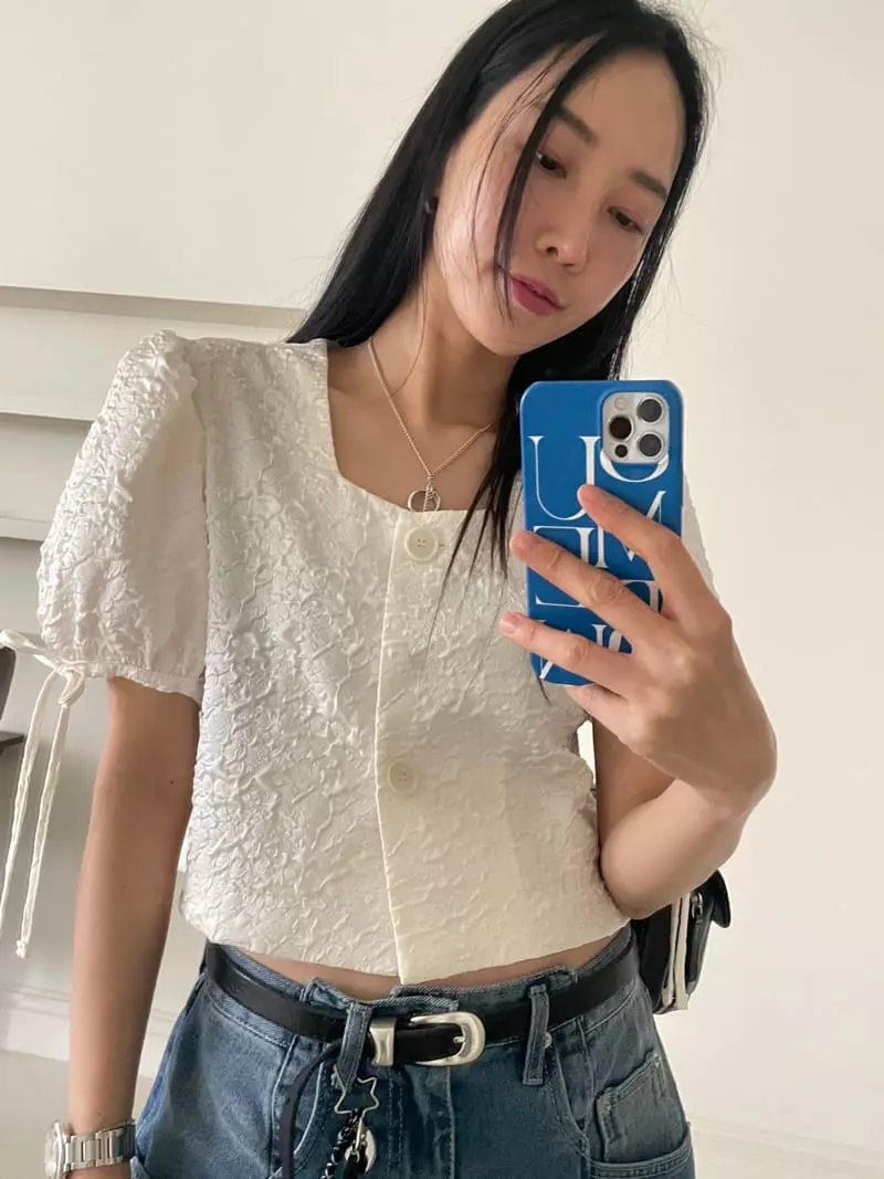 Kare - Korean Women Fashion - #womensfashion - Jacquard Blouse - 9