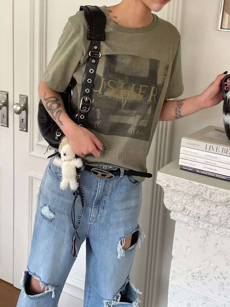 Kare - Korean Women Fashion - #womensfashion - Usher Tee - 9