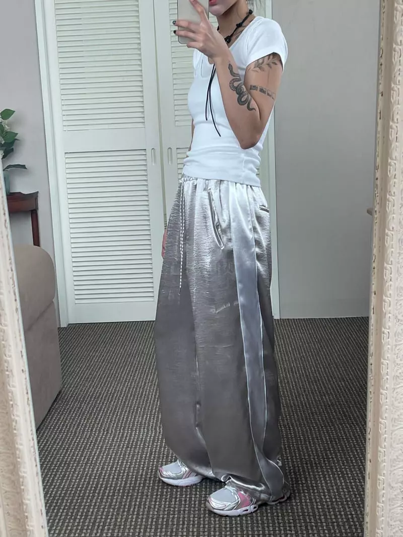 Kare - Korean Women Fashion - #womensfashion - Shinning Pants - 6