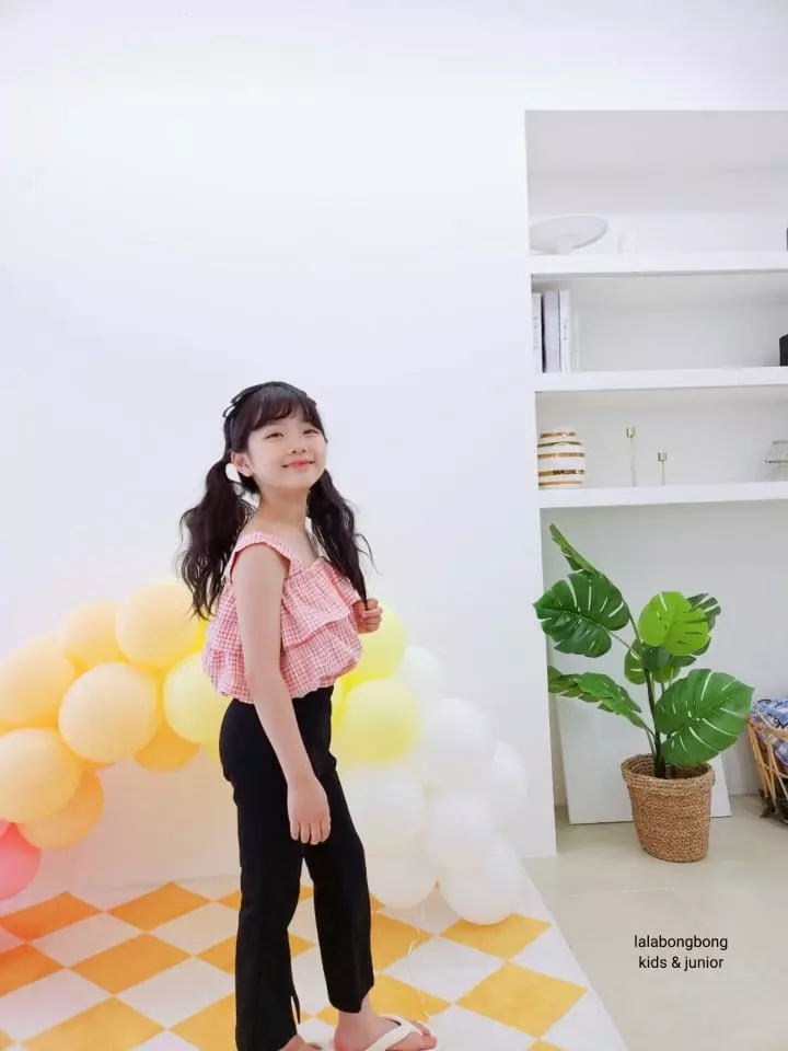 Lalabongbong - Korean Children Fashion - #discoveringself - Check Crop Top - 9