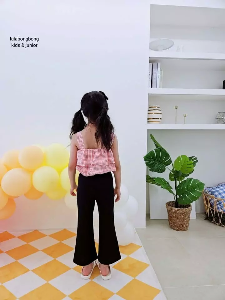 Lalabongbong - Korean Children Fashion - #kidsshorts - Check Crop Top - 11