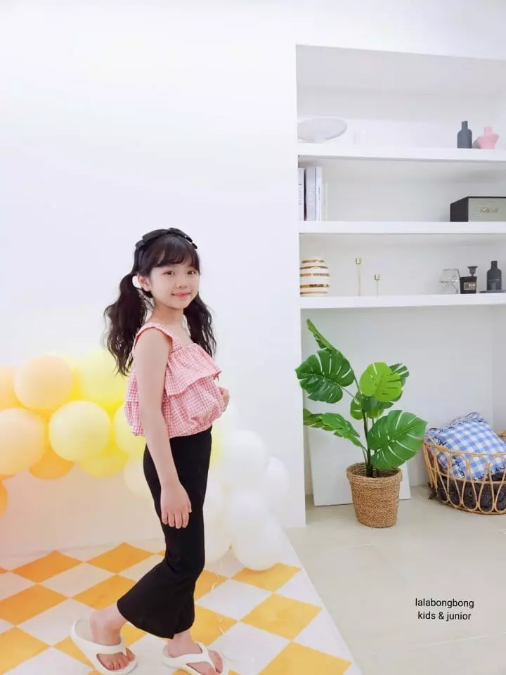 Lalabongbong - Korean Children Fashion - #kidsstore - Check Crop Top - 12