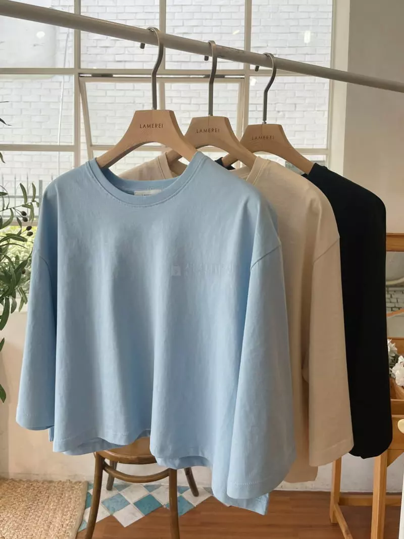 Lamerei - Korean Women Fashion - #momslook - Loose Fit Crop Tee - 2