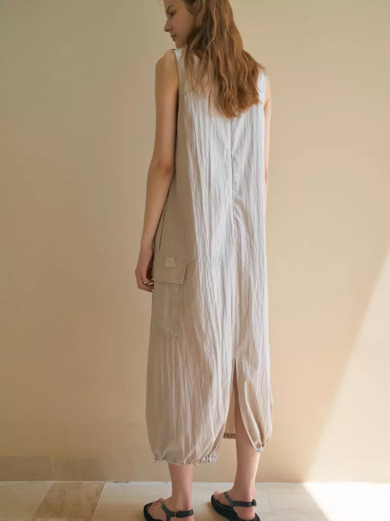 Lamerei - Korean Women Fashion - #momslook - Sleeveless String Pocket One-piece - 9